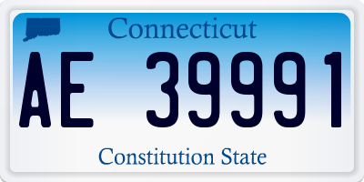 CT license plate AE39991