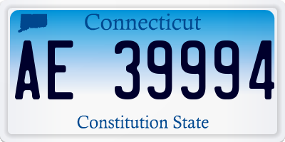 CT license plate AE39994