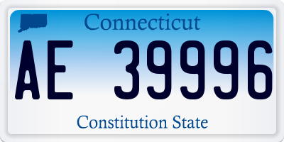 CT license plate AE39996