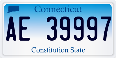 CT license plate AE39997