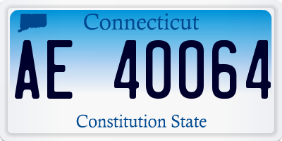 CT license plate AE40064