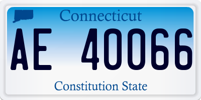CT license plate AE40066