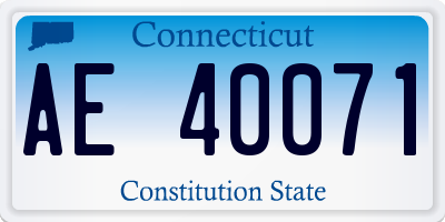 CT license plate AE40071
