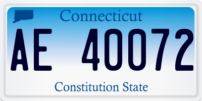 CT license plate AE40072
