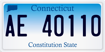 CT license plate AE40110