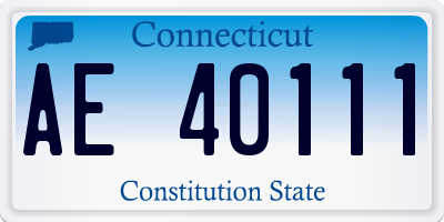CT license plate AE40111