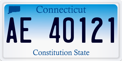 CT license plate AE40121