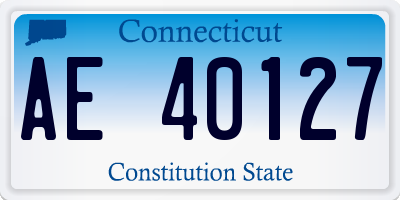 CT license plate AE40127