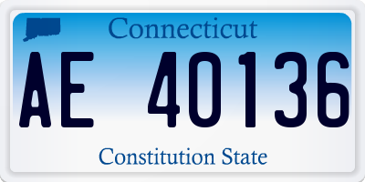 CT license plate AE40136