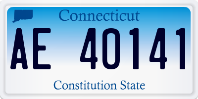 CT license plate AE40141