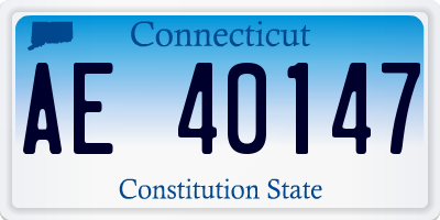 CT license plate AE40147