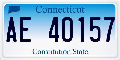 CT license plate AE40157