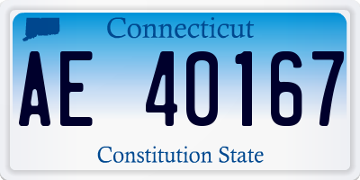 CT license plate AE40167