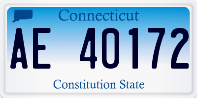 CT license plate AE40172