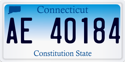 CT license plate AE40184