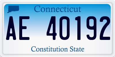 CT license plate AE40192