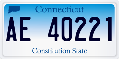 CT license plate AE40221
