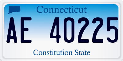 CT license plate AE40225