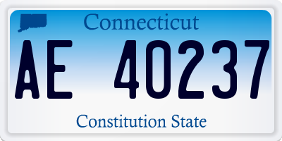 CT license plate AE40237