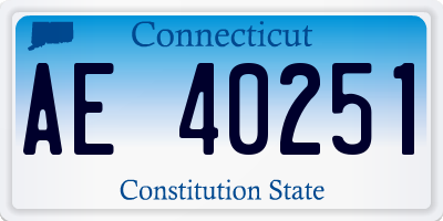 CT license plate AE40251