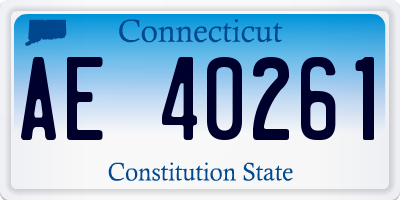 CT license plate AE40261