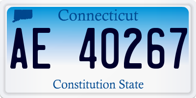 CT license plate AE40267