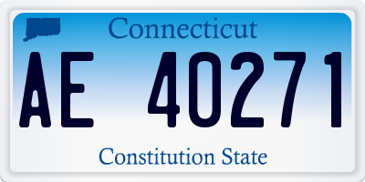 CT license plate AE40271