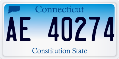 CT license plate AE40274