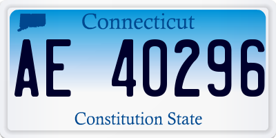 CT license plate AE40296
