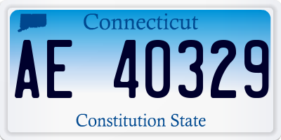 CT license plate AE40329