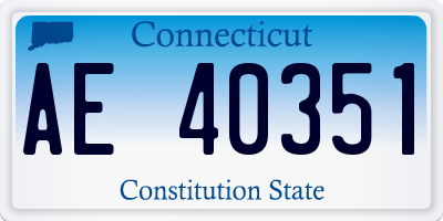 CT license plate AE40351