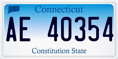 CT license plate AE40354