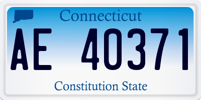 CT license plate AE40371