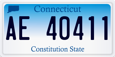 CT license plate AE40411