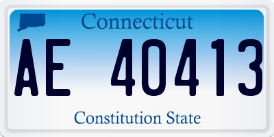 CT license plate AE40413