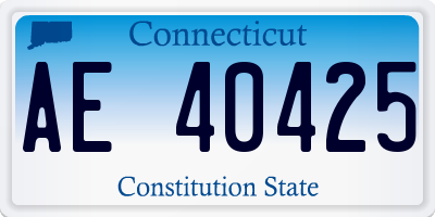 CT license plate AE40425
