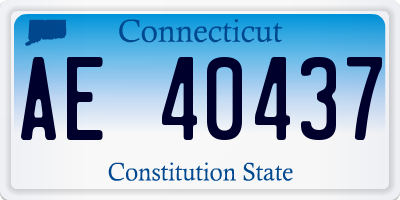 CT license plate AE40437