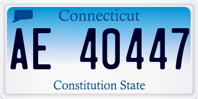 CT license plate AE40447