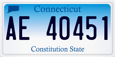 CT license plate AE40451