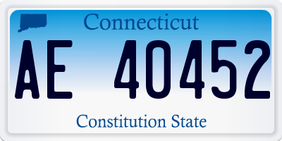 CT license plate AE40452