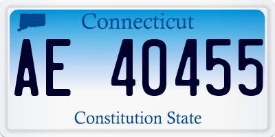 CT license plate AE40455