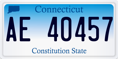 CT license plate AE40457