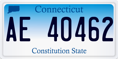 CT license plate AE40462