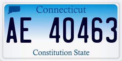 CT license plate AE40463