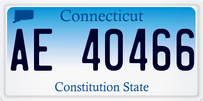 CT license plate AE40466