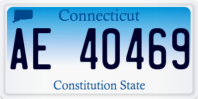 CT license plate AE40469