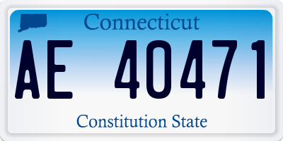 CT license plate AE40471