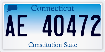 CT license plate AE40472