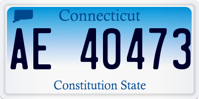 CT license plate AE40473