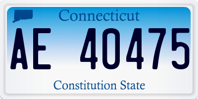 CT license plate AE40475